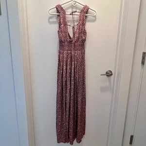 NWOT J. Crew Plunge Floral Maxi Dress